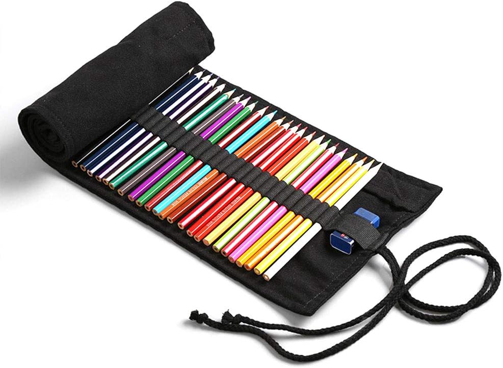 Astuccio Portapenne Con 72 Scomparti – In Tessuto Oxford, Grande Capacità, Nero, Per Matite Colorate, Acquerellabili E Accessori - 4