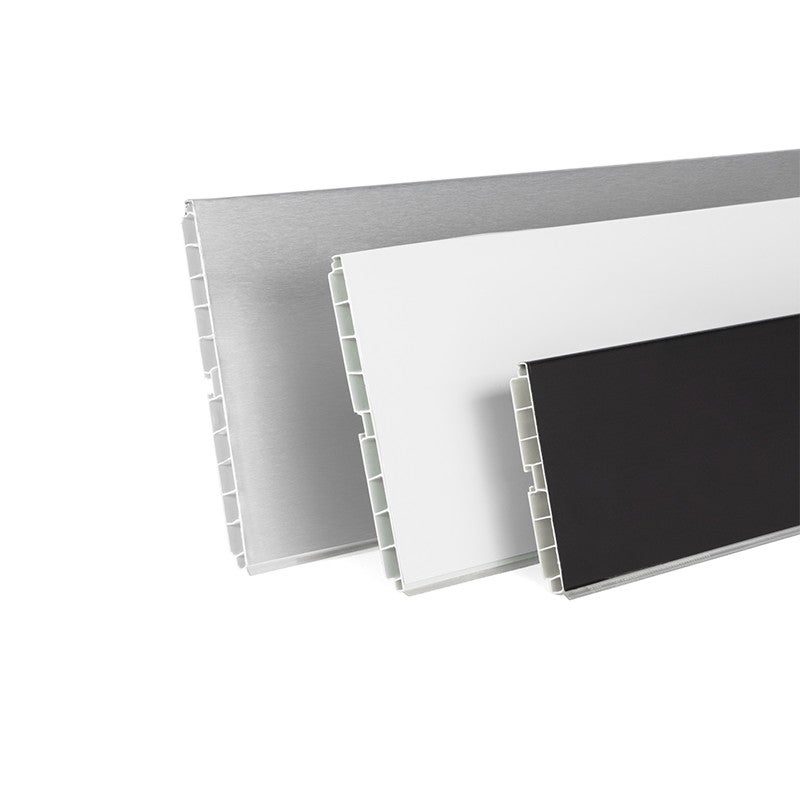 Zócalo pvc/aluminio modelo zesio 3,95m acabado plata altura zócalo 147mm - 2