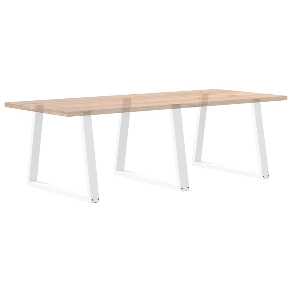 Maison Exclusive - Pieds de table à manger en V 3 pièces Blanc 90 x (72-73,3) cm Acier - 8