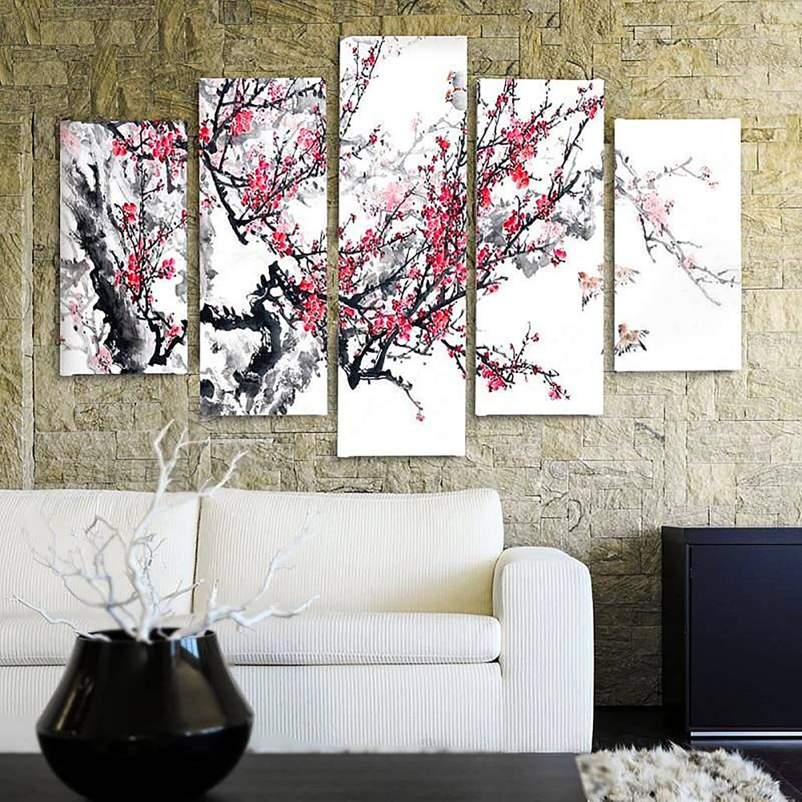 Tableau cerise japonaise - 300 x 140 cm - 3