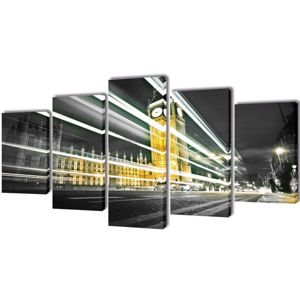 Tableau London - Toile Sur Cadre 50x50 Cm - Multicolore - Art Mural