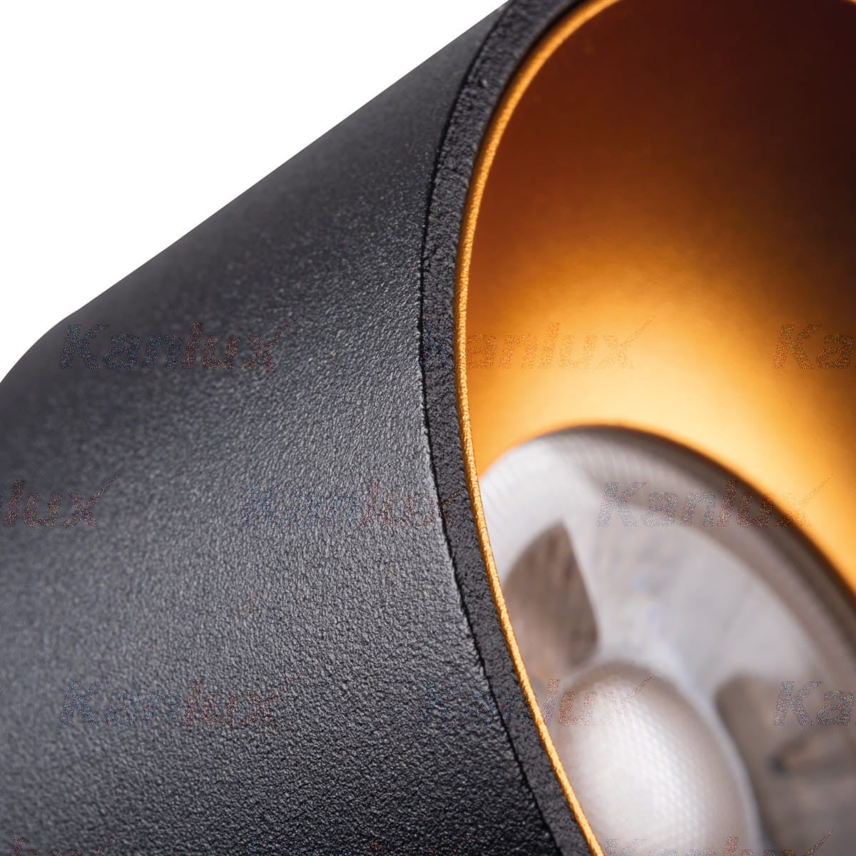 Plafonnier encastré GU10 – Aluminium noir/or – Ø85mm – Kanlux MINI RITI - 2