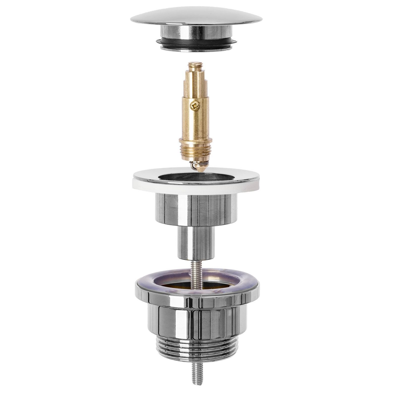 Bonde lavabo Clic-clac Chrome Universelle À Visser, - 4