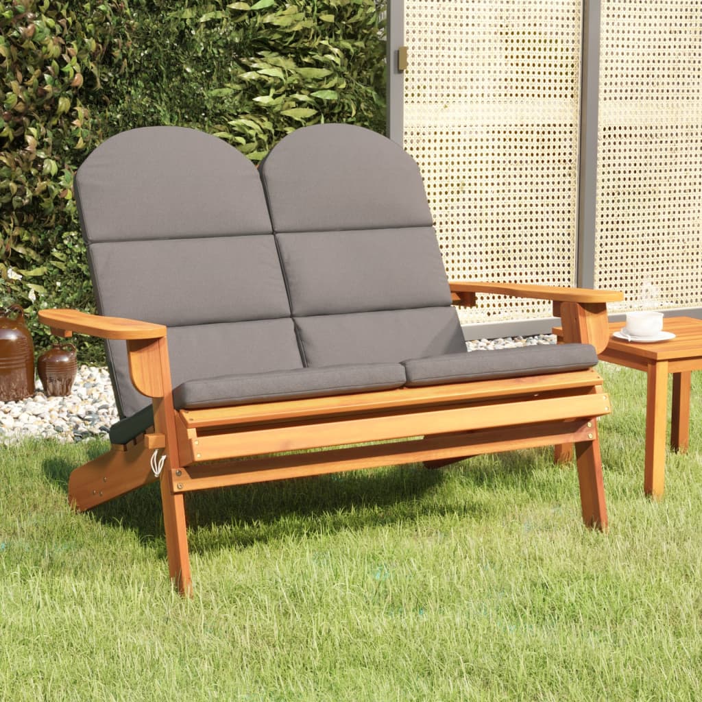 Cuscini Di Ricambio Per Sedia Adirondack – 2 Pezzi 118x50x11 Cm – Impermeabili Con Lacci Antiscivolo – Blu Navy - 2