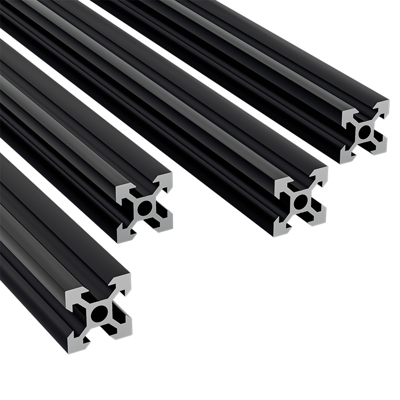 Profilé Aluminium Noir 30x30 Mm Type I - Rainure 6 Mm - Pour Montage Système - Longueur 300 Mm DOLD