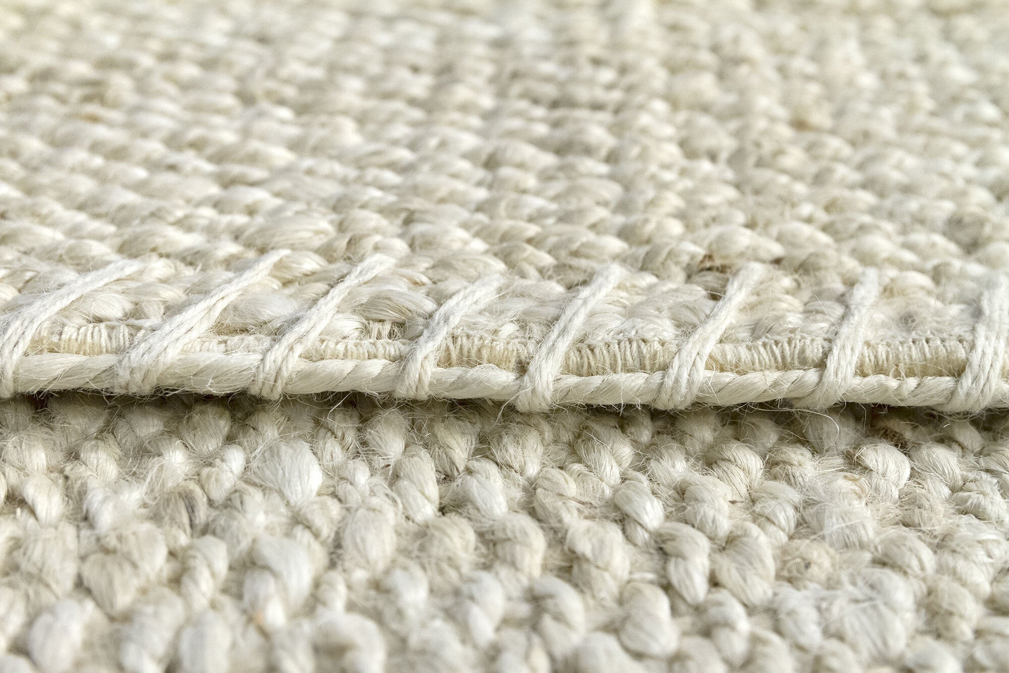 Hamid - Tapis de Jute GRANADA BLANC 290x200 - 4