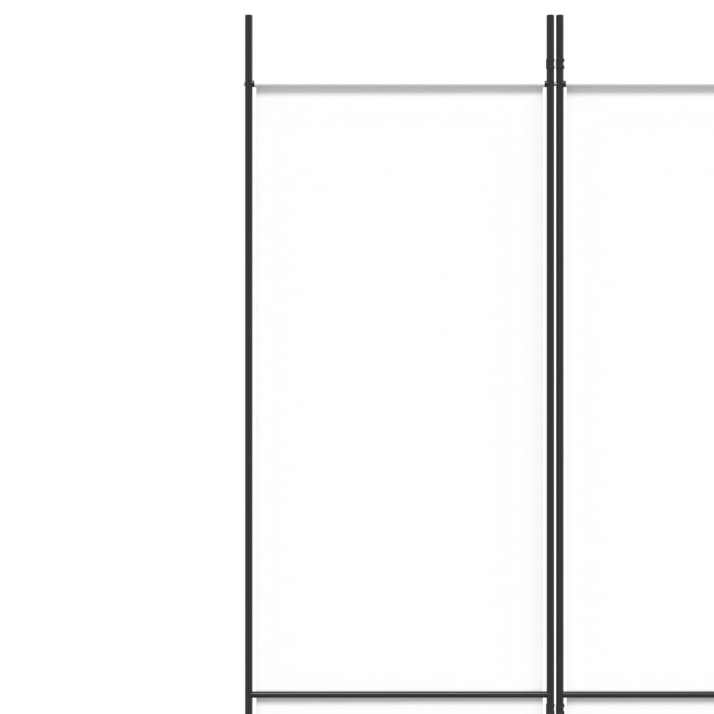 Paravent à 6 panneaux blanc 300 x 220 cm tissu - 6