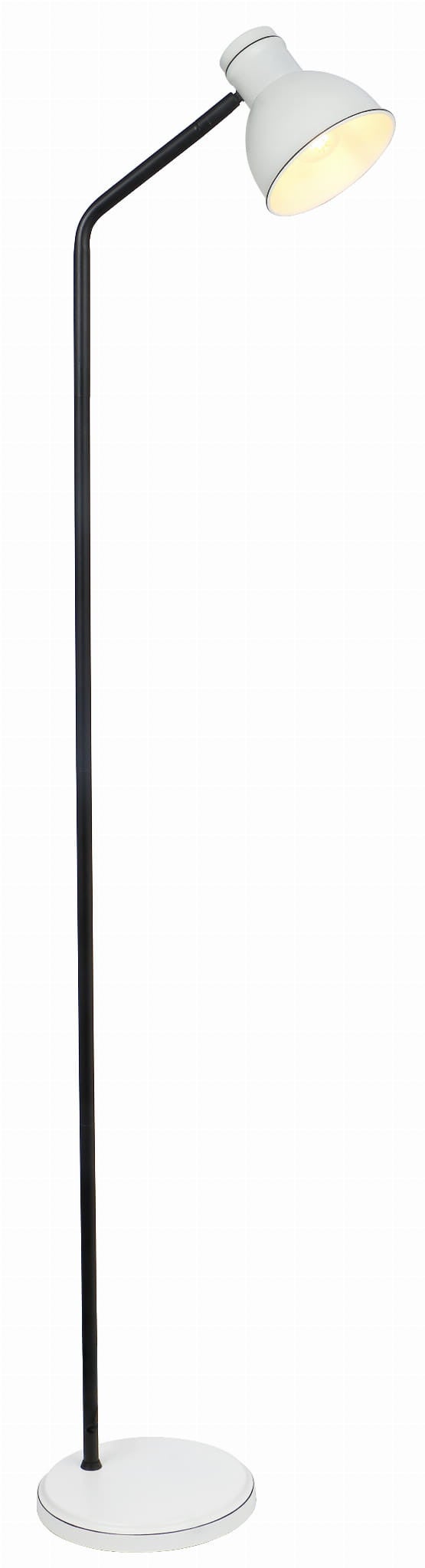 Lampa podłogowa stojąca Zumba biało-czarna 1xE27x40W wym: 142 x 35 x 35 cm metal Candellux