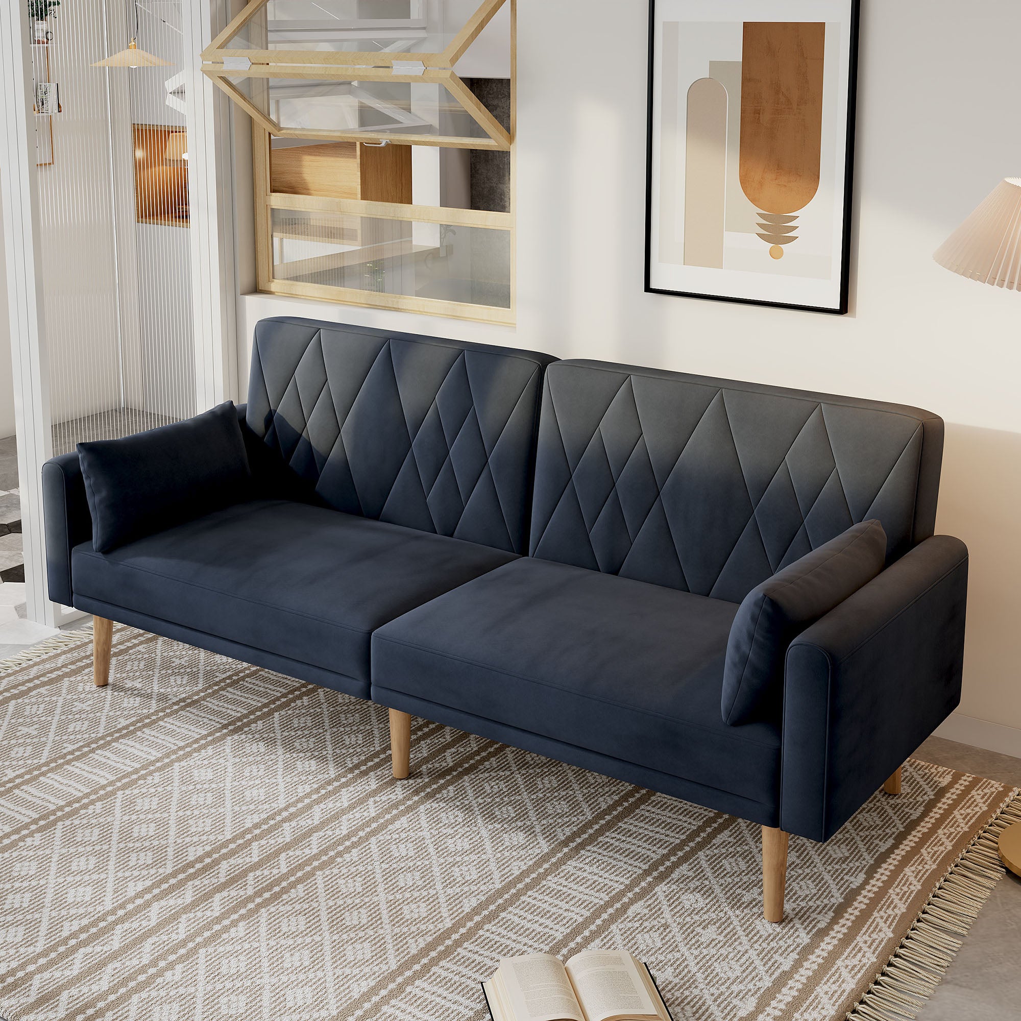 Divano piccolo, divano a due posti, divano letto, divano letto con - Main Image