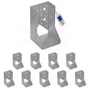 Sabot De Charpente Incliné Ailes Intérieures - Angles 15° & 25°, Acier Galvanisé 2mm, Neuf