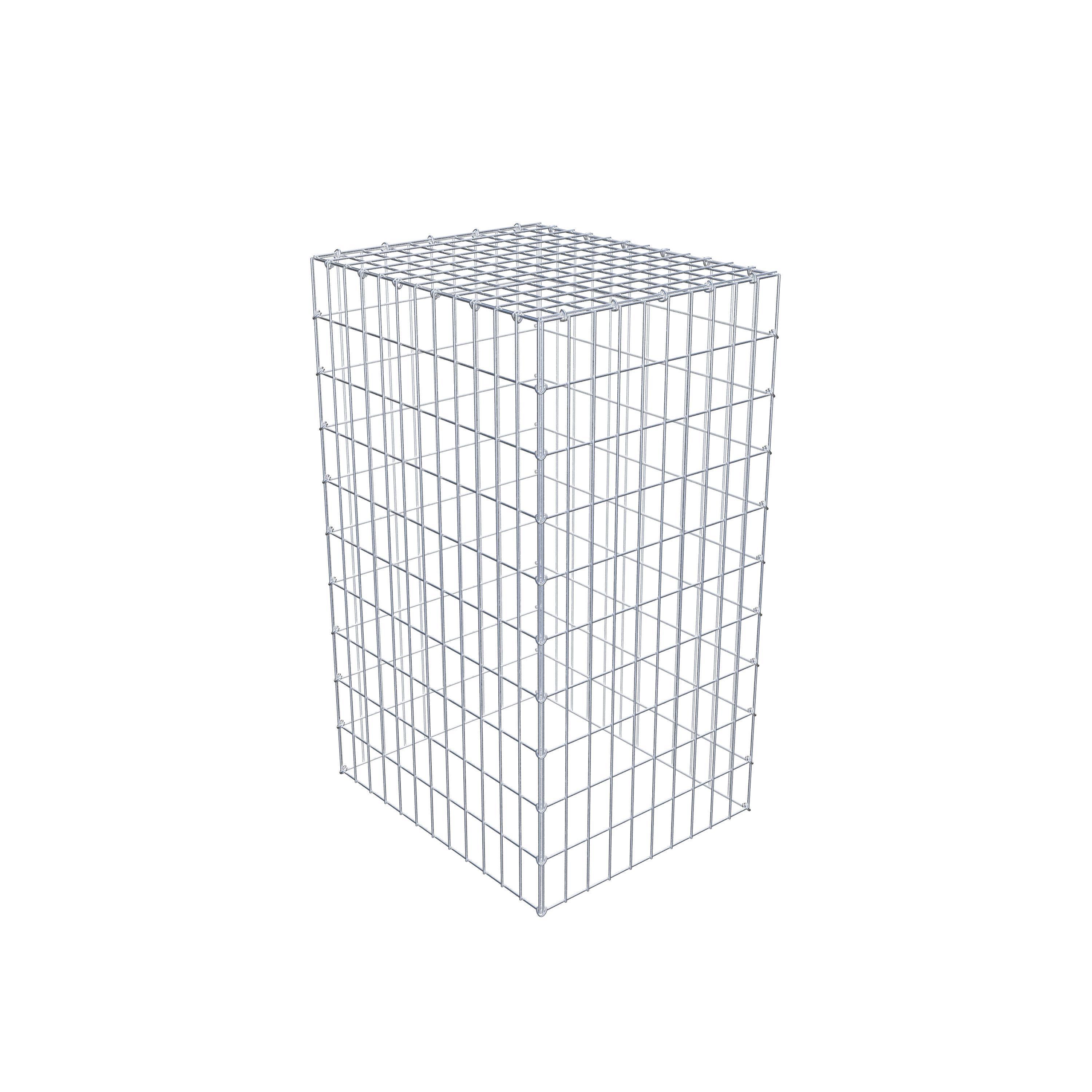 Gavión para apilar en acero galvanizado 100x60x50cm (LxAxP), malla 5 x 10cm, Anillo en C, sin rejilla inferior - 6