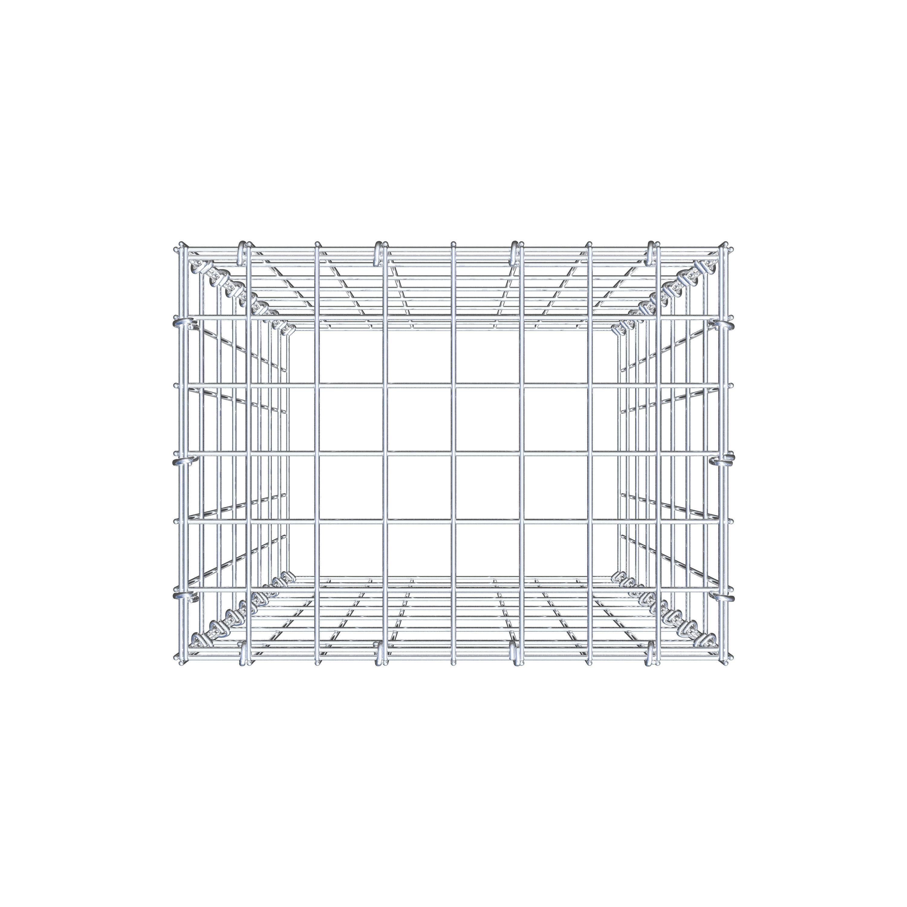 Gavión para apilar en acero galvanizado 80x40x30cm (LxAxP), malla 5 x 10cm, Anillo en C, sin rejilla inferior - 5