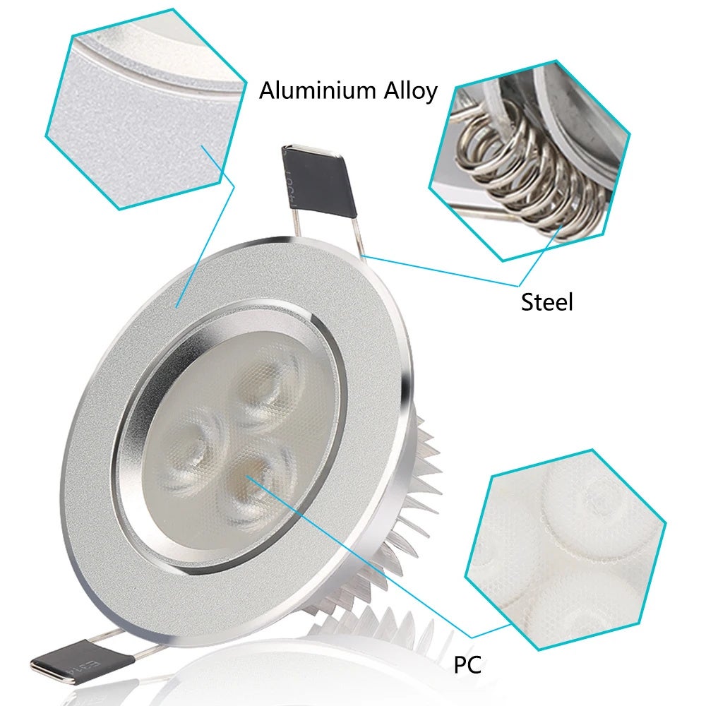 10 pcs LED Plafond Encastré 5W RGB, Spots LED avec Contrôleur RGB, Lampes Suspendues Modernes, Éclairage Intérieur Salon, Cuisine, Chambre - 3