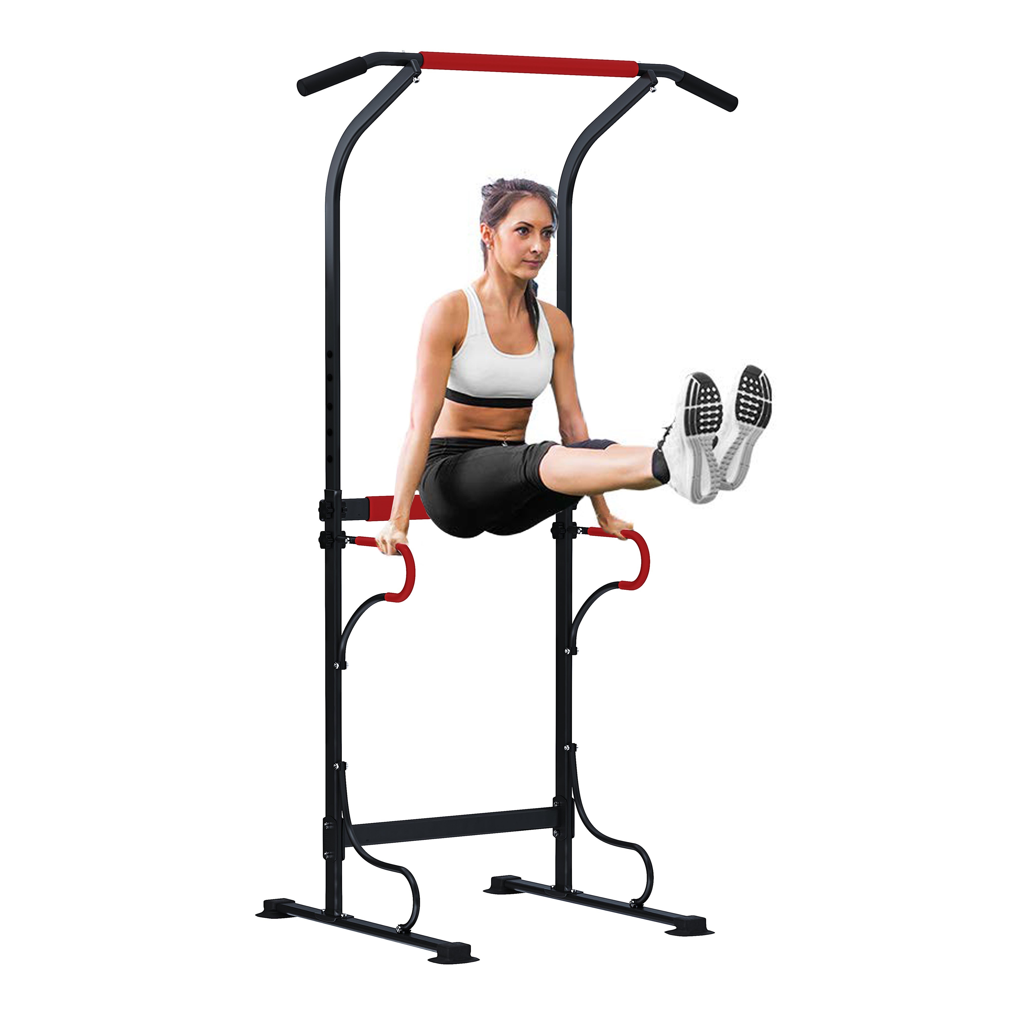 DlandHome Power Tower Multifunzione – Stazione Trazioni E Dip Regolabile, Portata 272 Kg
