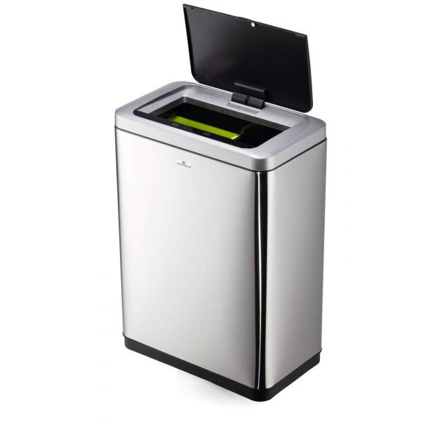 Poubelle à ouverture automatique 45L en Métal Noir mat SENSITIVE Maisons du Mond Poubelle à ouverture automatique 45L en Métal Noir mat SENSITIVE Maisons du Mond