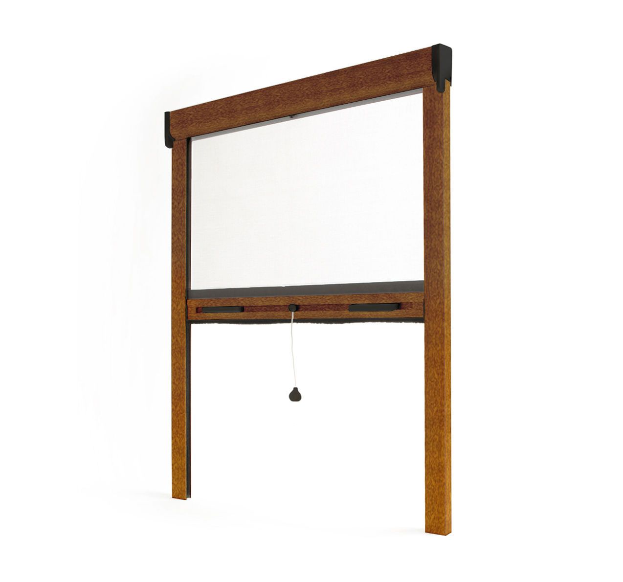 Mosquitera de aluminio para ventana con enrollado vertical recortable h.160 x l.150 cm – acabado roble dorado – luxe – avosdim