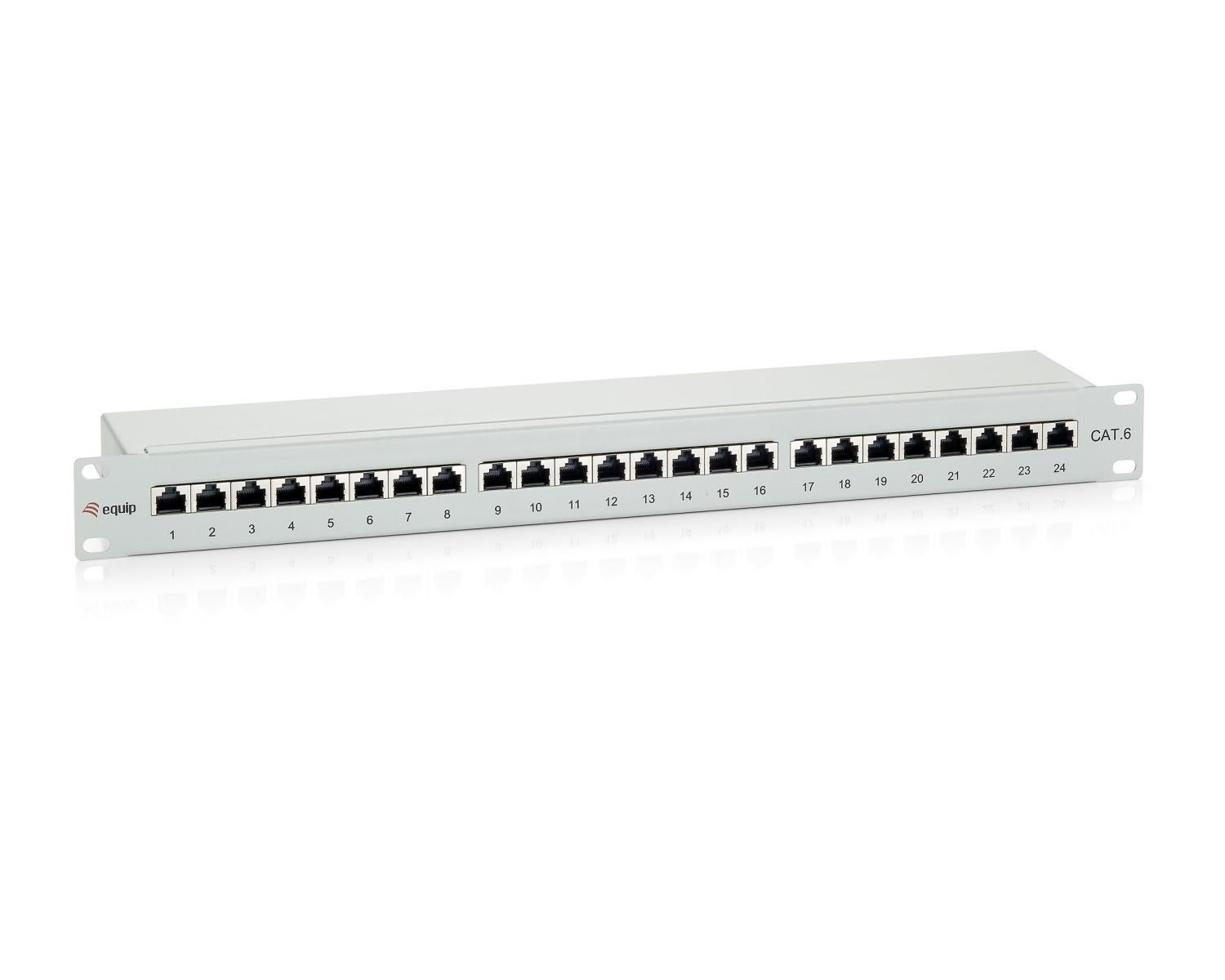 Equip Panel de Parcheo 1U Cat.6 24 Puertos 19" Gris - Imagen 3