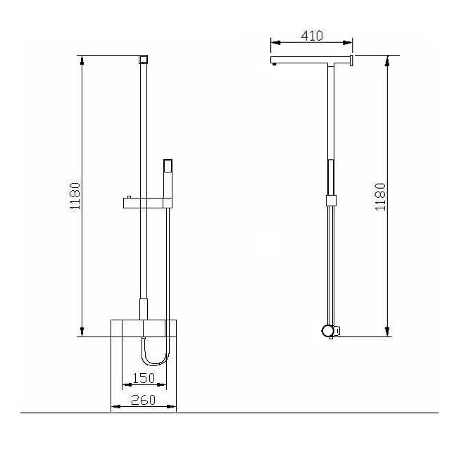 Bernstein Zestaw prysznicowy 8821C Basic termostat - deszczownica 35x35 cm - 3