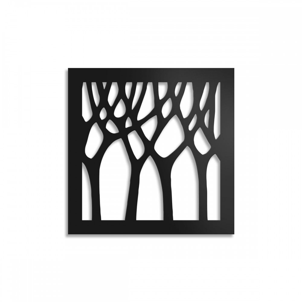 BOSCO - Panel perforowany z PVC - Czarny, osłona przeciwsłoneczna 73x73 cm, grubość 1 cm