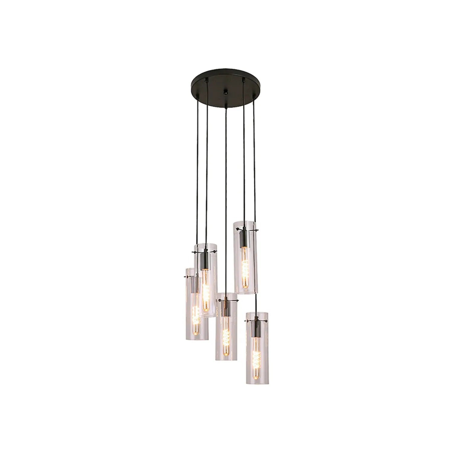 Lampa wisząca Acantha czarna 5xE27x60W metal wym:120x35x35cm IP20 Rabalux