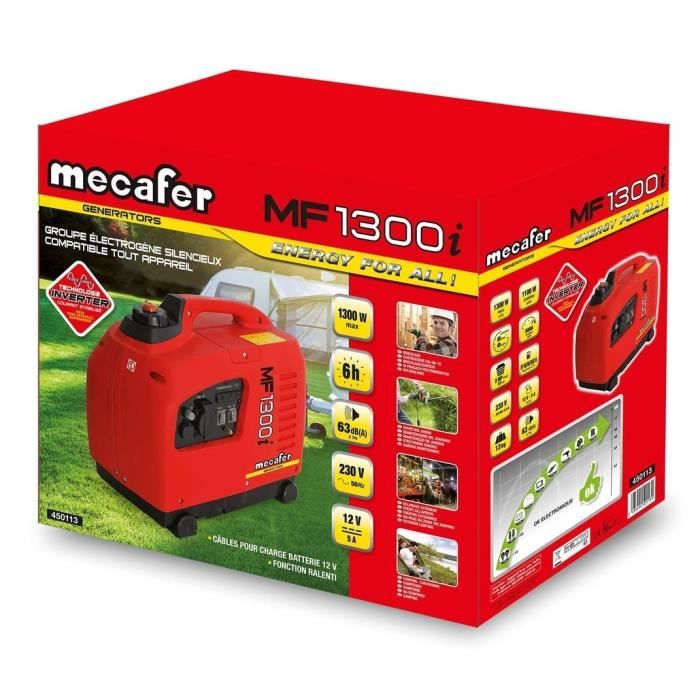 MECAFER Groupe electrogene Inverter MF1300I - 1100W - 7