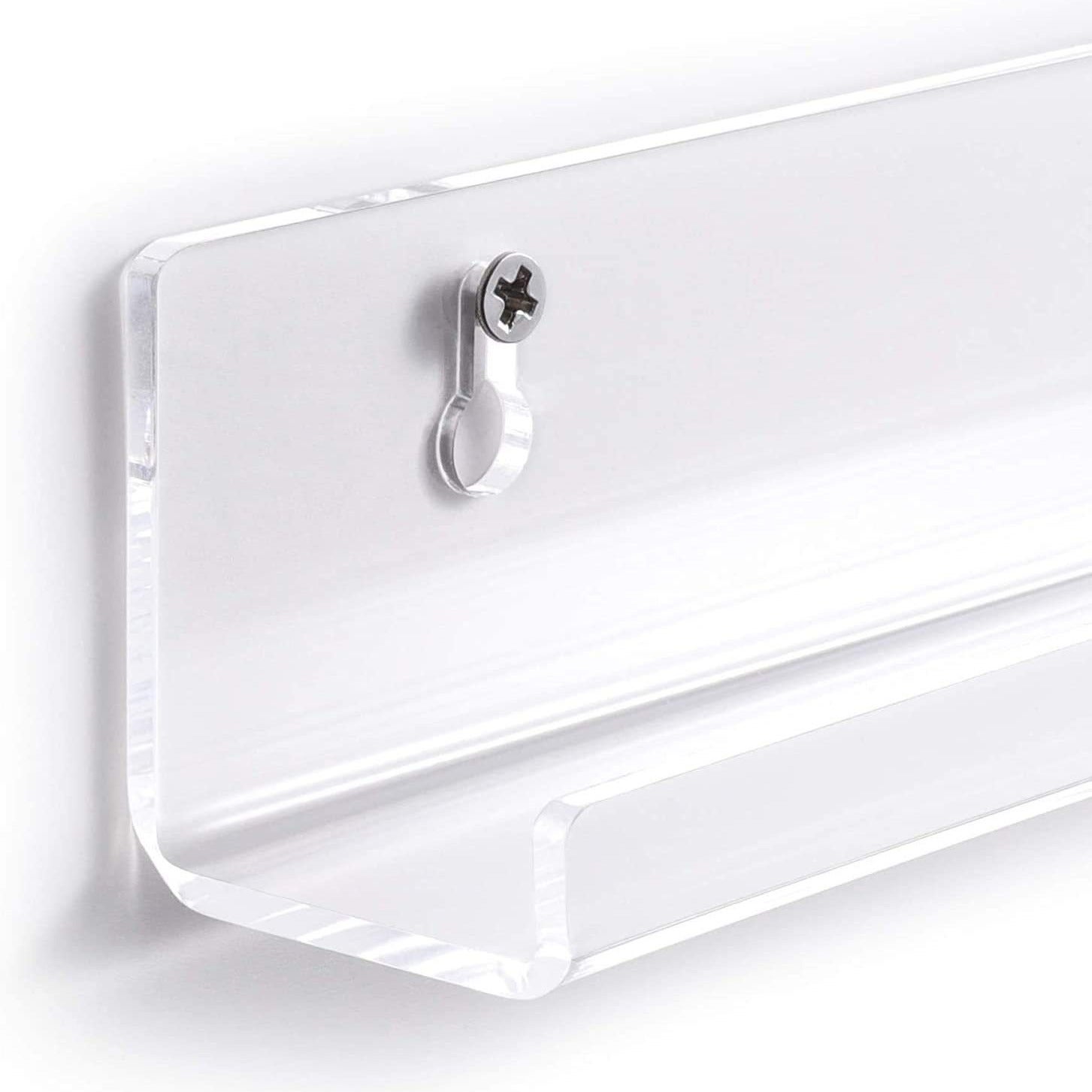 Suporte de parede flutuante para discos de vinil, pacote de 6 unidades, acrílico transparente de 30 cm para fotografias e armazenamento - 4