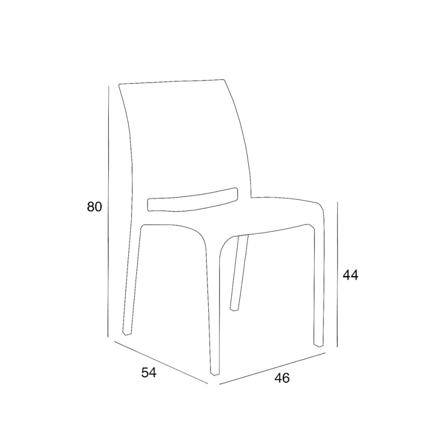Sedia per giardino bar ristorante esterno impilabile Volga Bica - Arancione - 9