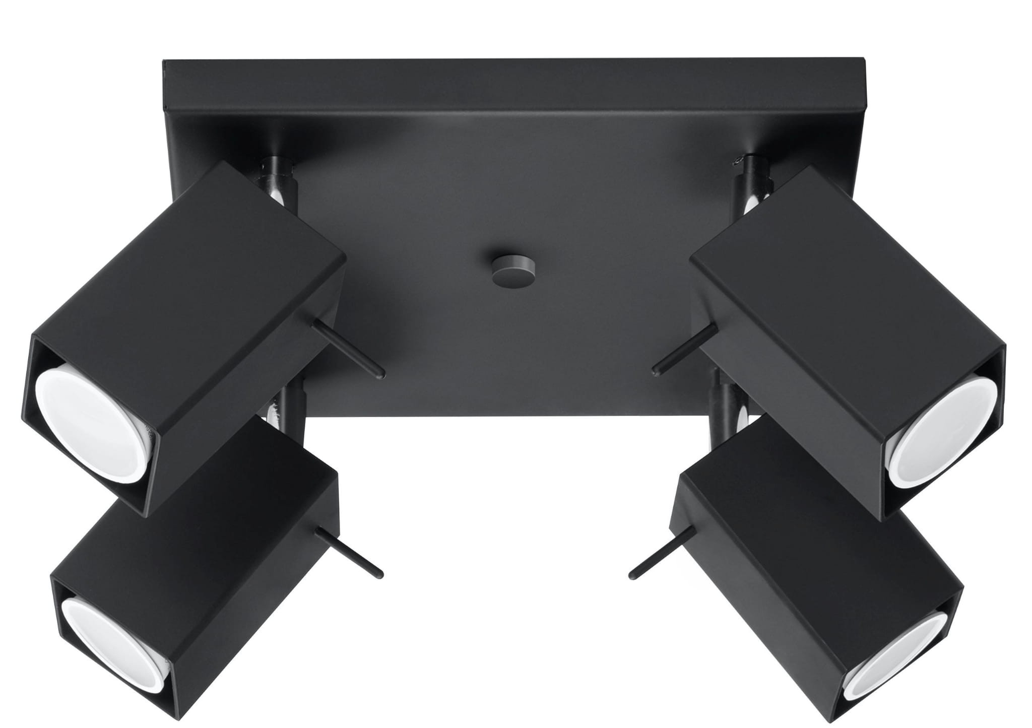 Lampa sufitowa wisząca Merida czarna-chromowana 4xGU10x40W wym: 25 x 25 cm metal Sollux Lighting