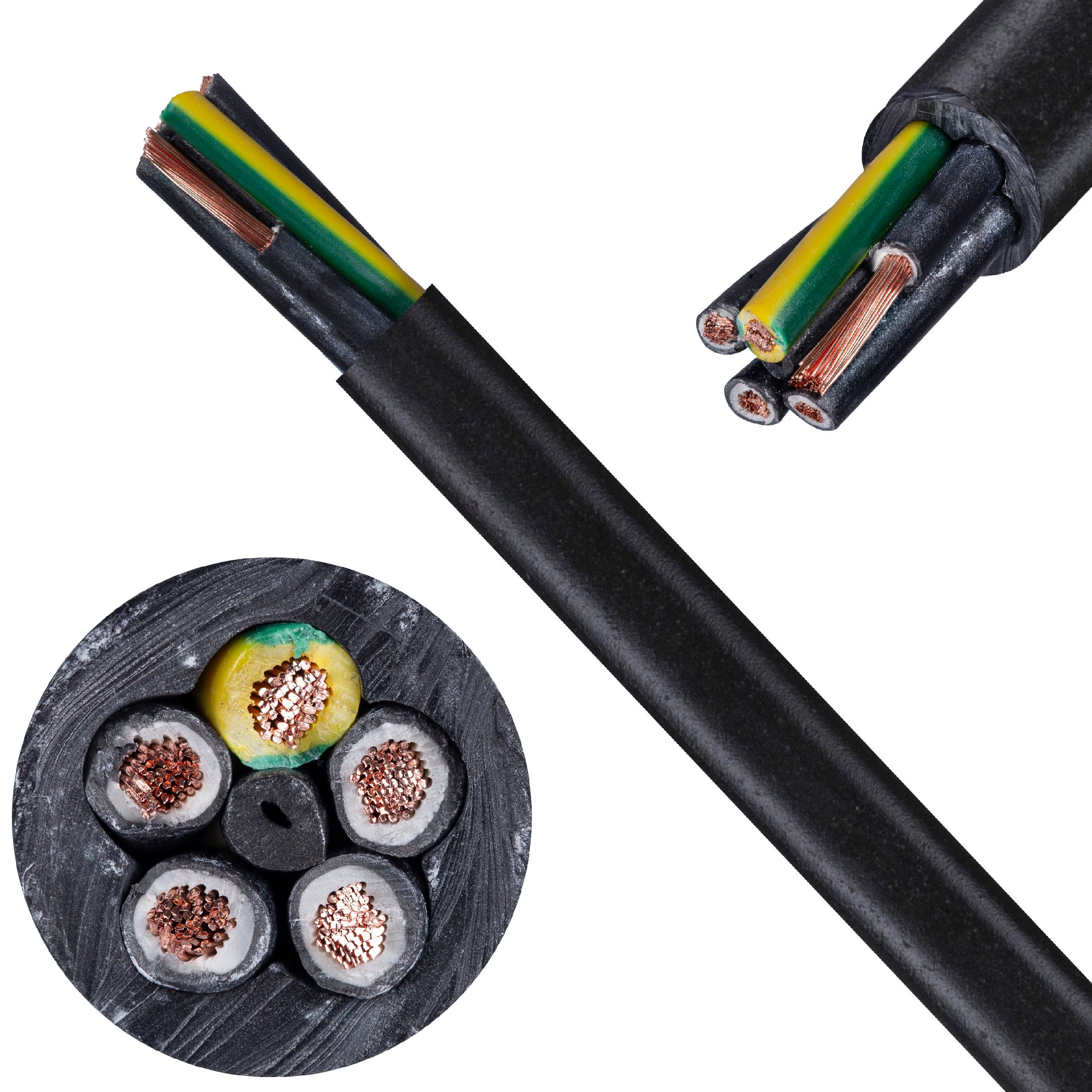 Kabel sterowniczy ziemny BiT 1000 FR 5x1mm2 czarny 0,6/1kV zasilający numerowany olejoodporny linka Bitner 500m