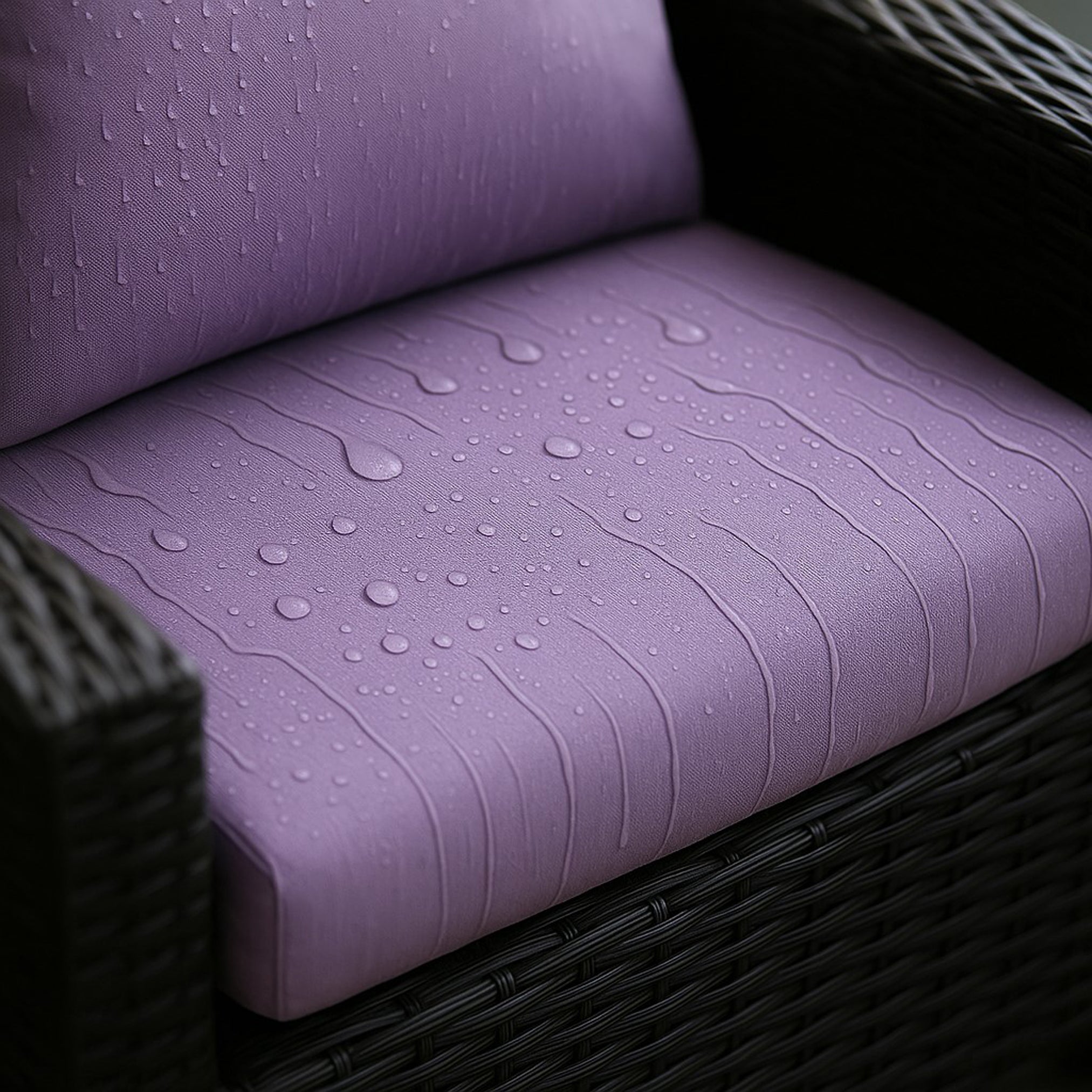 Cuscino per sedia in polyrattan 56x52x7cm Set da 6 cuscini per sedia- Cuscino per poltrona da giardino Viola/ cuscino schienale seduta per esterni - 7