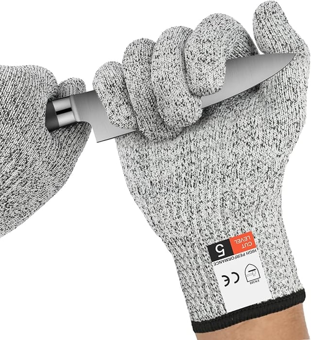 Gants Anti-Coupures Gants Anti-Coupures Professionnels Haute Protection, Gants de Travail de Sécurité pour Cuisine Gant Huitre Protection, Gants pour