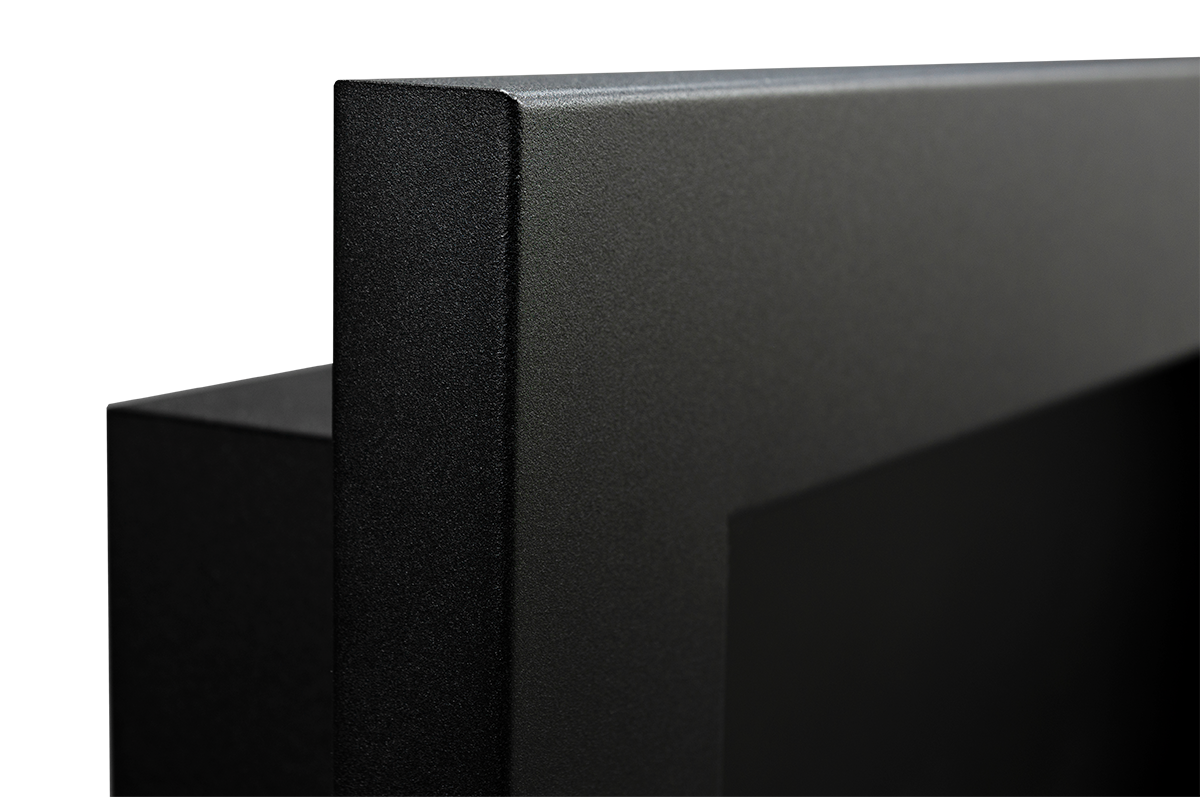 Chimenea de bioetanol Livorno negra de pared o empotrada L 90 x P 12 x H 40 con cristal - 5