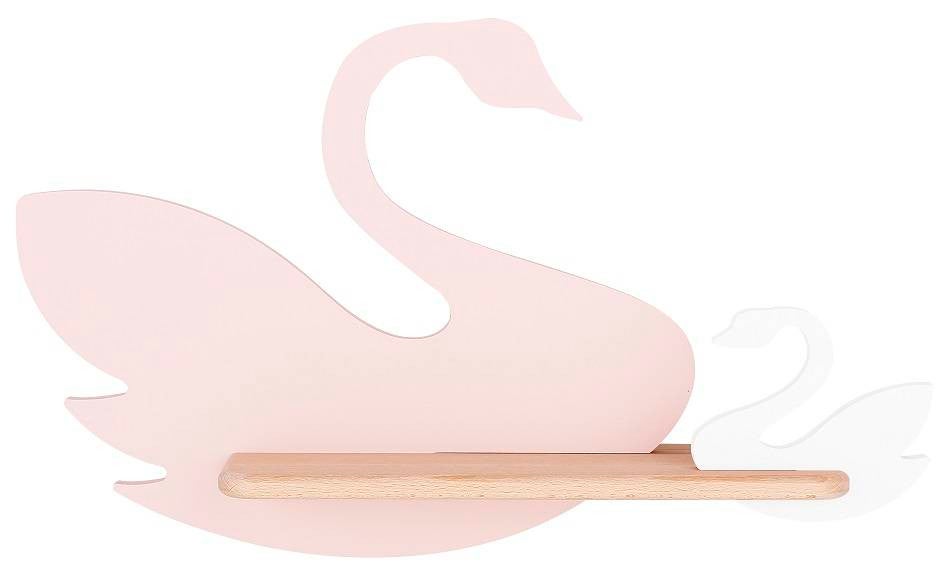 Kinkiet ścienny Swan różowo-biały-jasne drewno LED 5W 4000K 250lm wym: 27 x 44 x 12 cm metal IP20 Candellux