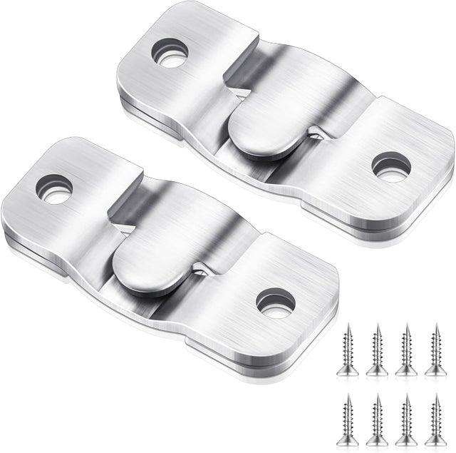 Staffa di montaggio a incasso nascosta da 4 pezzi Staffa di bloccaggio a Z Ganci di bloccaggio per la testiera dello specchio con cornice