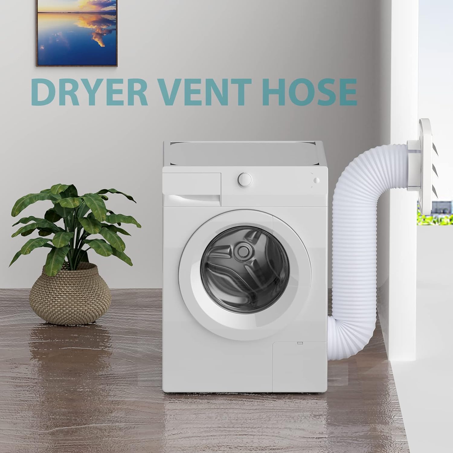 Tubo di ventilazione bianco mm m Tubo di scarico in PVC Alluminio Guaina di ventilazione per estrattore d aria climatizzazione asciugatrice hot - 5