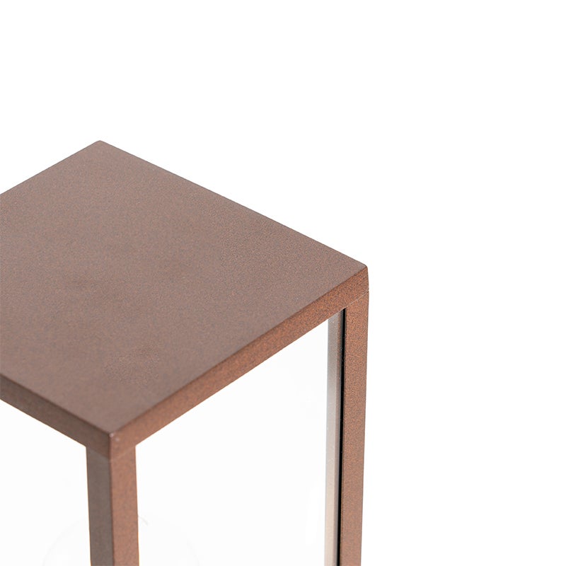 Lampada da terra per esterni industriale marrone ruggine 80 cm IP44 - Charlois - 6
