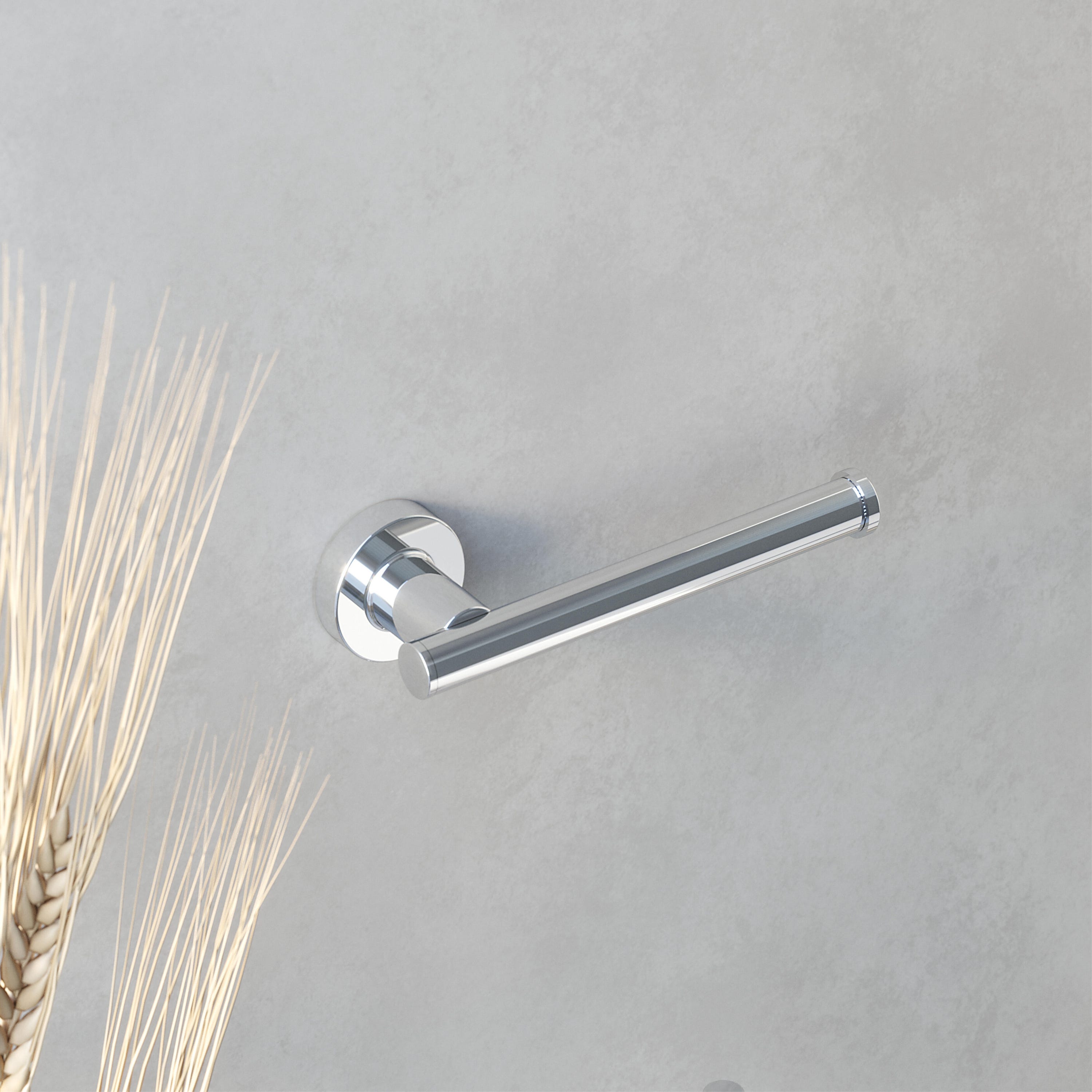 Uchwyt na papier toaletowy Architecture srebrny, samoprzylepny lub przykręcany - 4