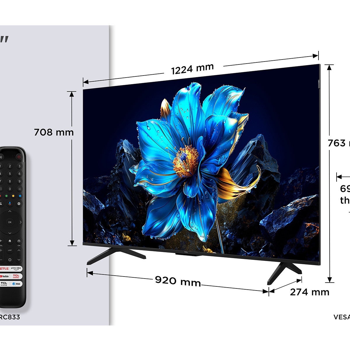 Tcl P7k 55P7k Televisor 139,7 Cm (55) 4K Ultra Hd Smart Tv Wifi Metálico 450 Cd / M² , Leroy Merlin