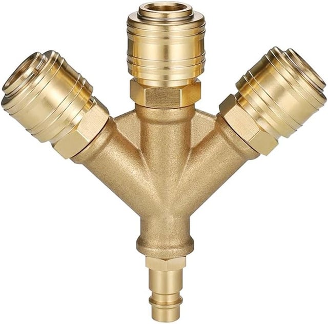 Connecteurs de tuyau d'air, raccords de ligne d'air BSP 6,35 mm, répartiteur en Y à libération rapide à 4 voies, pour compresseur de pompe à air