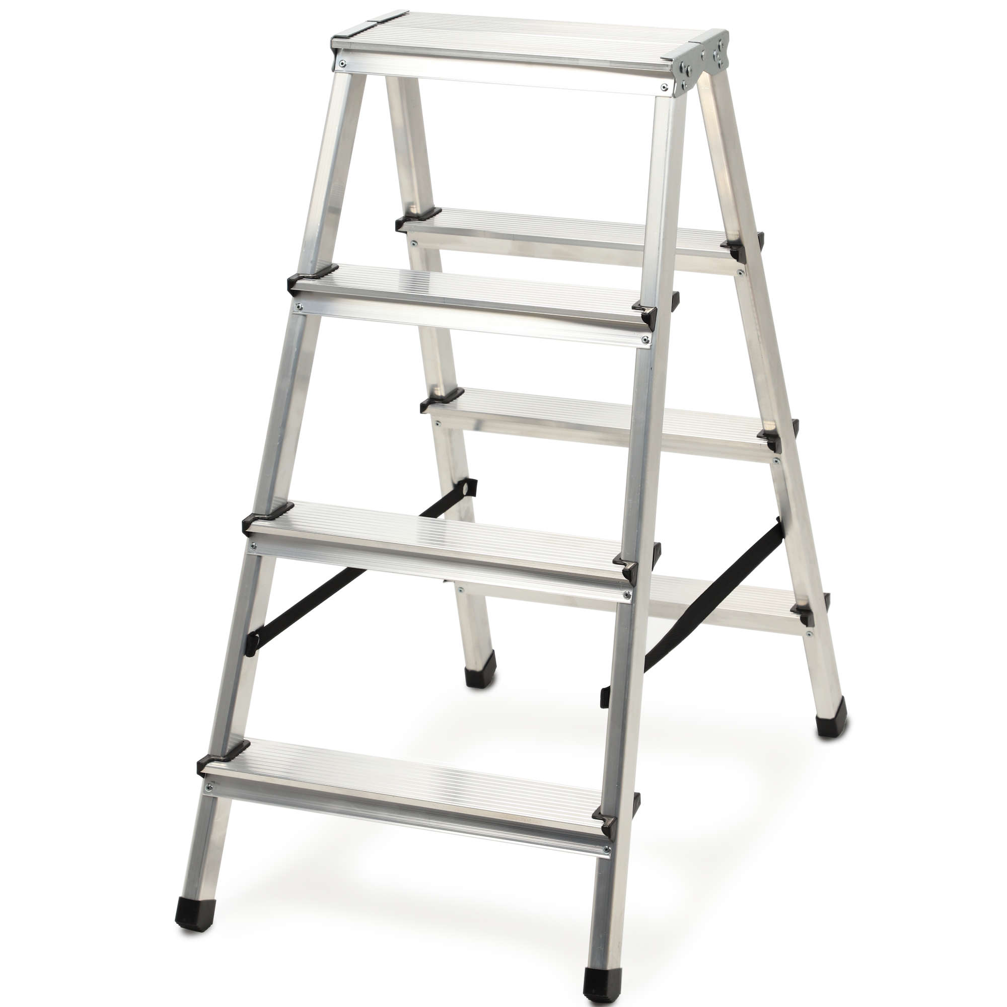 DRABINA ALUMINIOWA SKŁADANA 4 STOPNIOWA DOMOWA MOCNA 125kg PRODUKT POLSKI