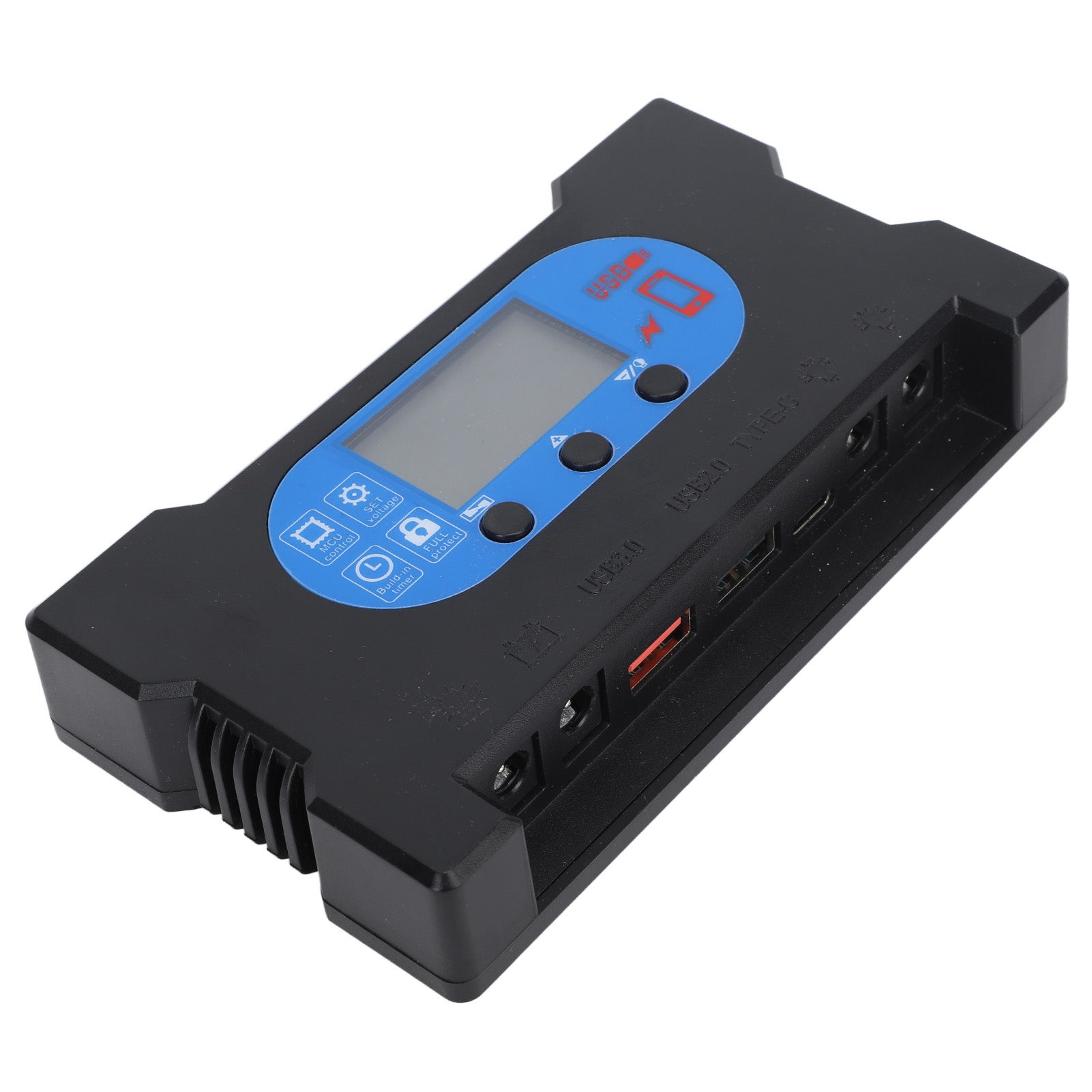 Contrôleur de charge solaire à double port USB Type C pour charge rapide de panneaux solaires 12 V et 24 V, 40 A - 2