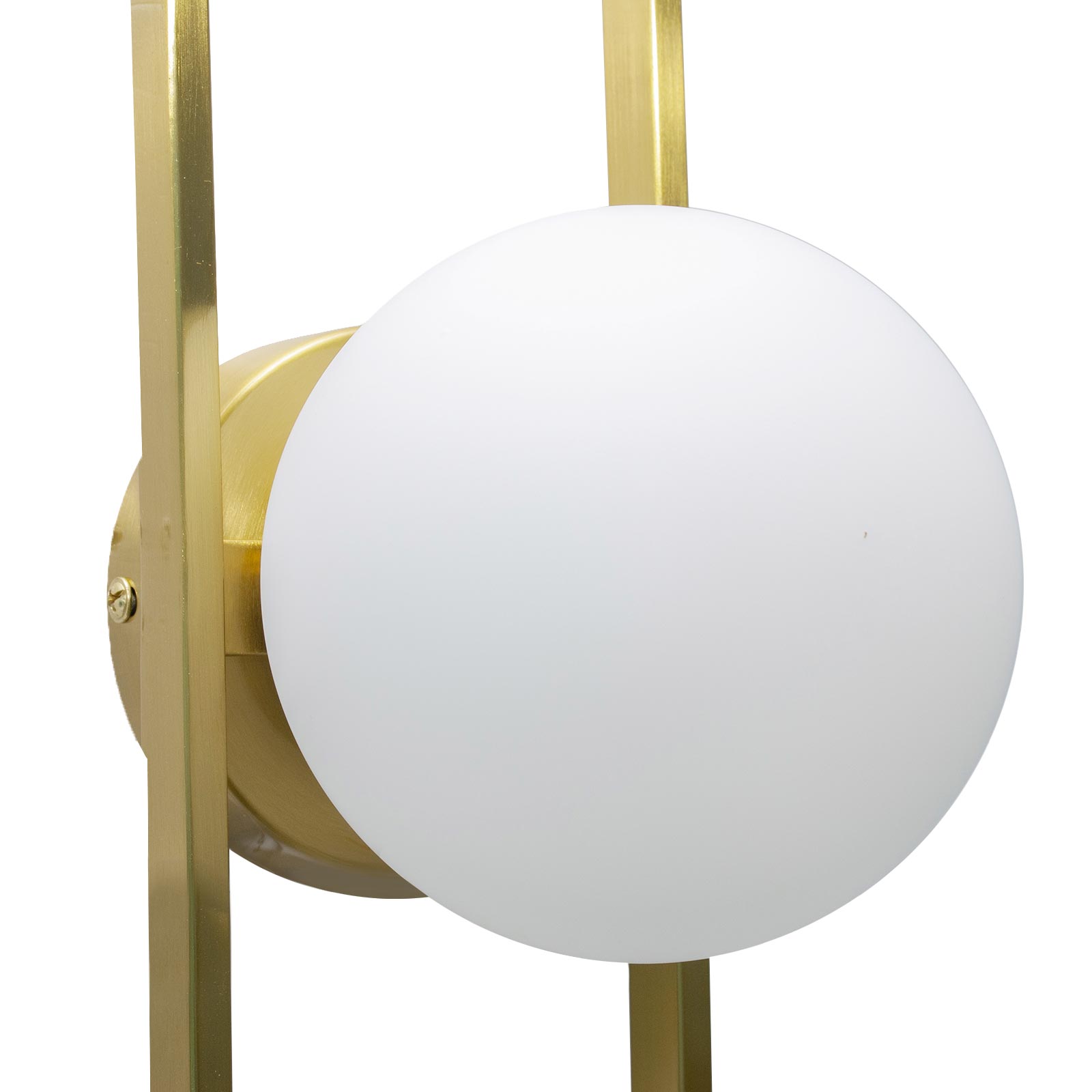 Lámpara de pared decorativa, lámpara de pared de bronce, pantalla LED G9, bola blanca, luz de entrada, dormitorio, sala de estar, 230V - 4