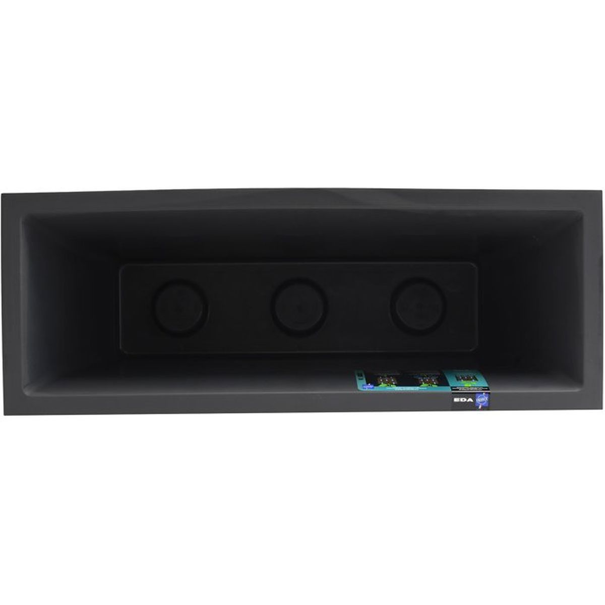 Jardinière muret EDA Volcania Loft L 46 L anthracite double paroi - 4