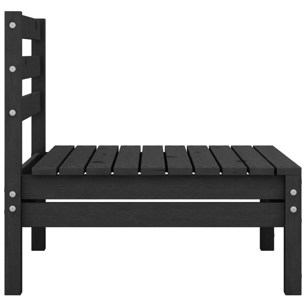 Maison Exclusive - 5 pcs conjunto lounge de jardim pinho maciço preto - 5