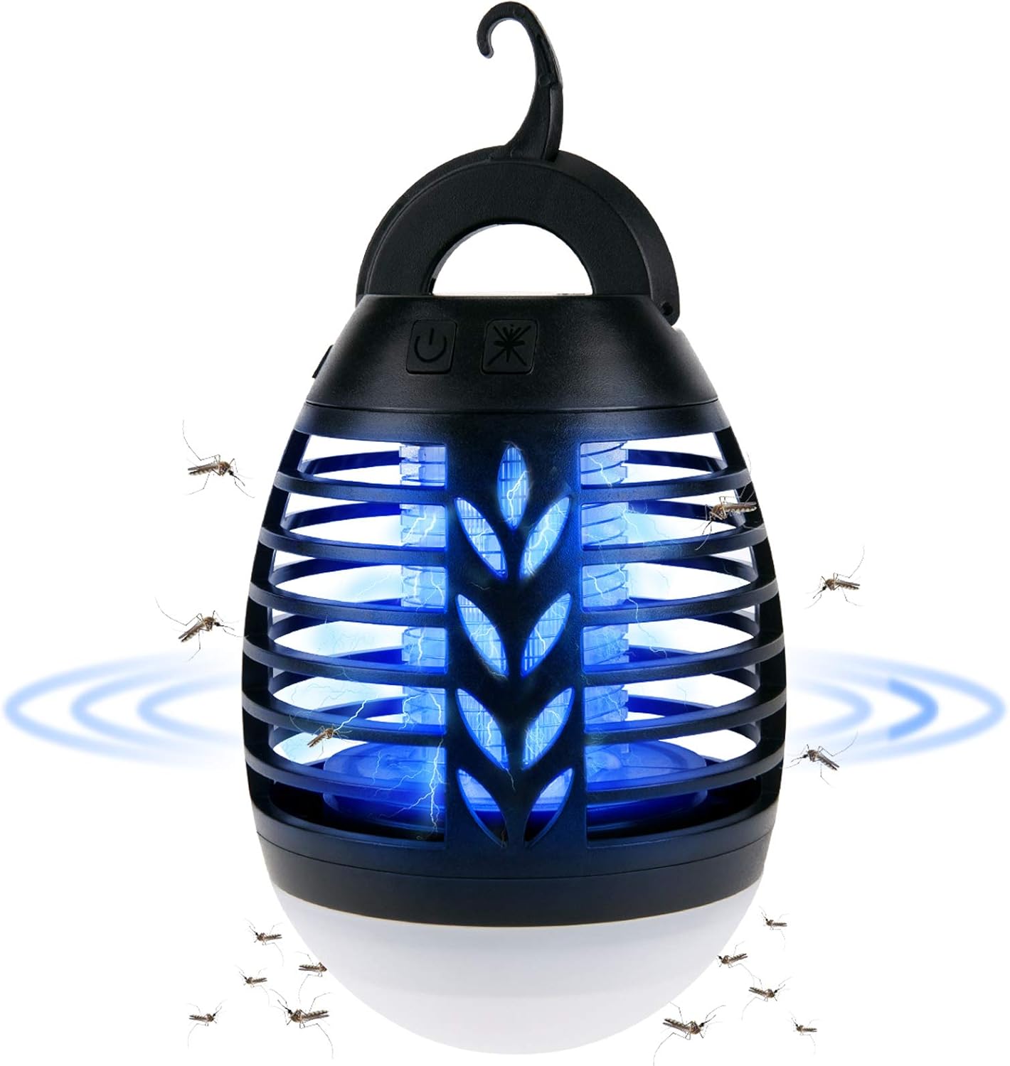 Lampa 2 w 1 przeciw komarom na zewnątrz z akumulatorem USB do ładowania, przenośna, wodoodporna IPX6, akcesoria kempingowe z 3 trybami jasności