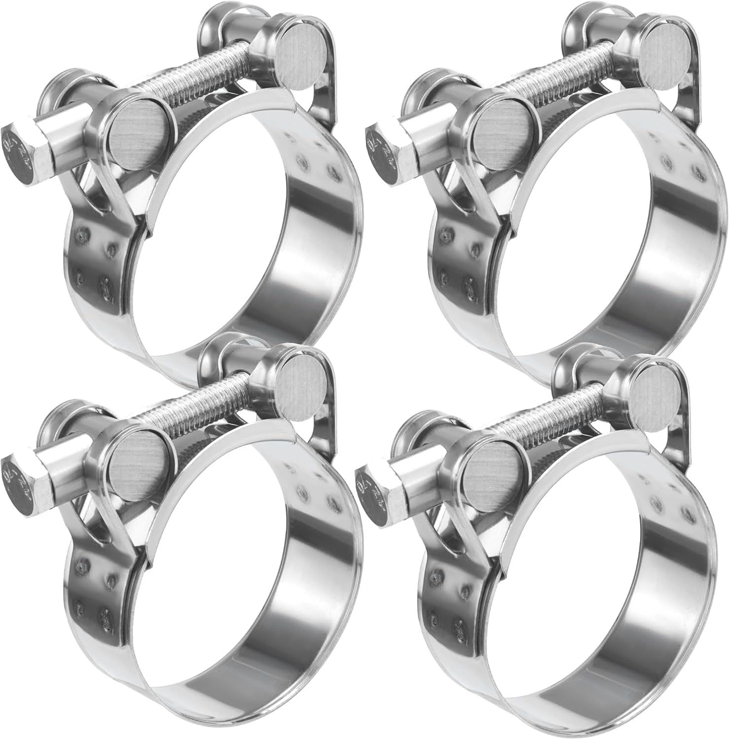 Szt. zacisków T-Bar ze stali nierdzewnej 201, zakres zaciskania 40-43 mm, szerokość taśmy 20 mm (40-43 mm, 4 szt.)