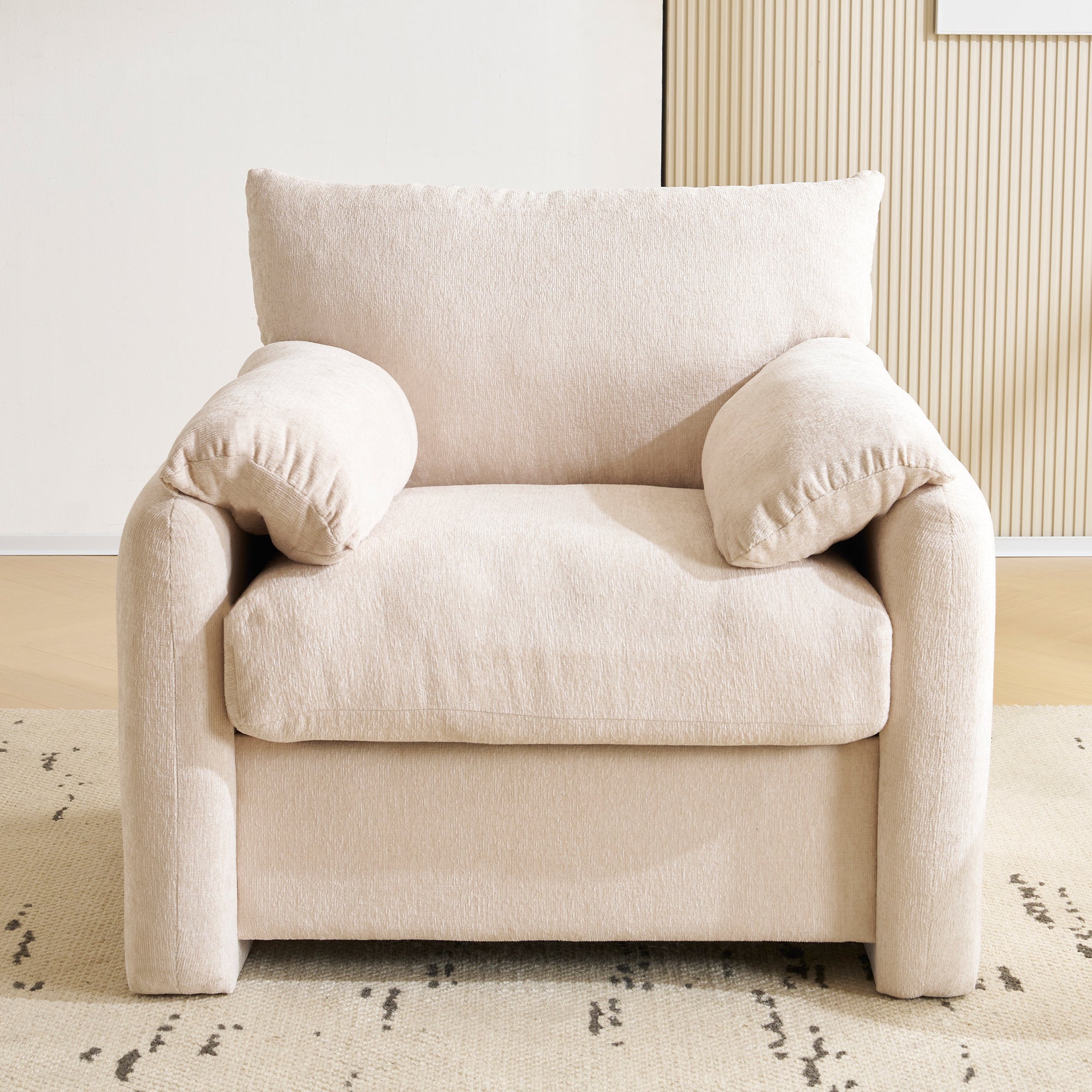 Nowoczesny design-tnanina szenilowa-duży fotel-krzesło dekoracyjne-pojedyncza sofa-krzesło wypoczynkowe-salon-sypialnia