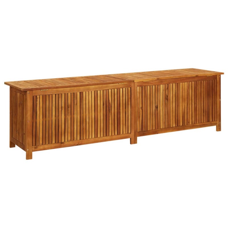 Boîte de rangement de jardin 200x50x58 cm Bois d acacia solide - 4