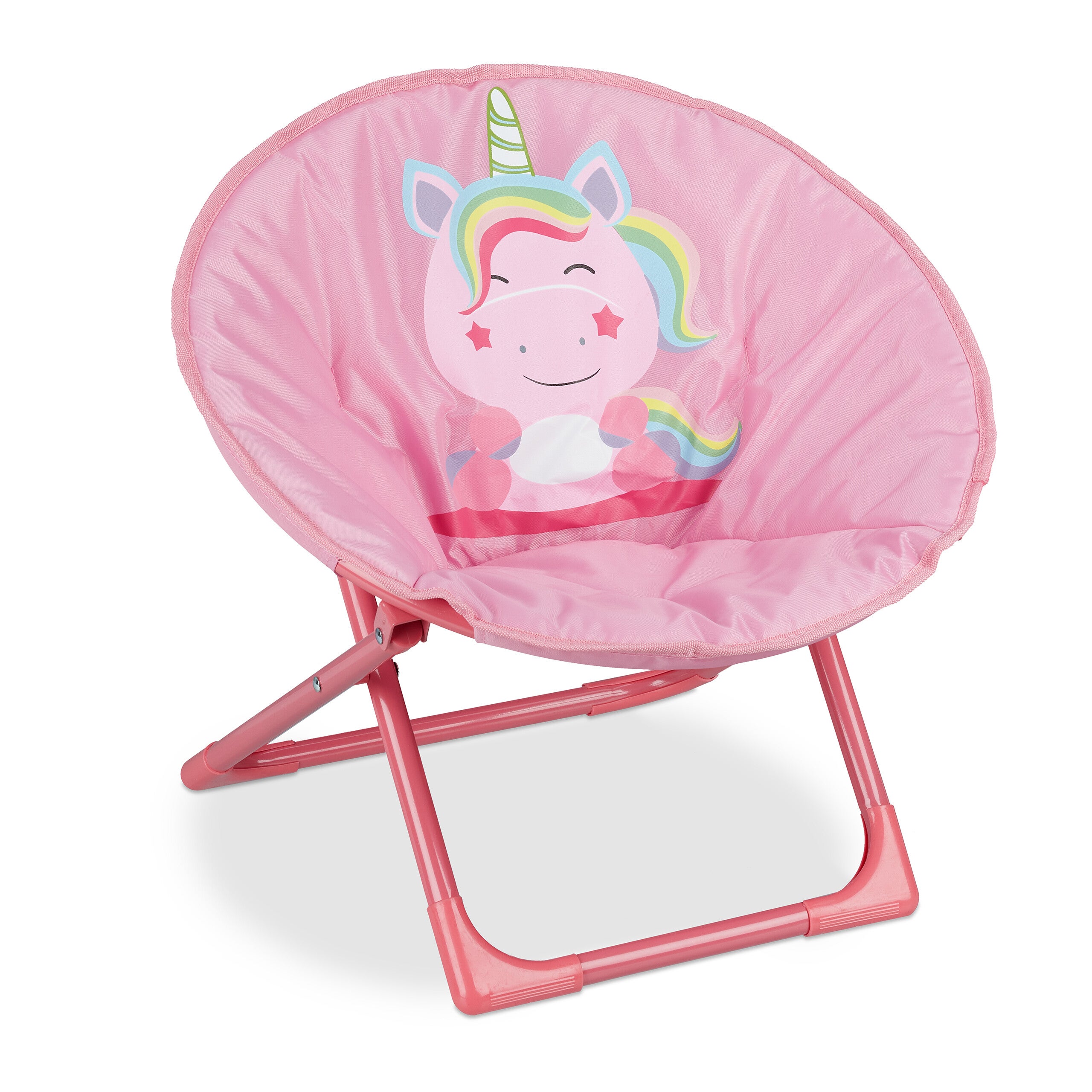 Relaxdays Moon Chair, Sedia Pieghevole Ultraleggera per Bambini e