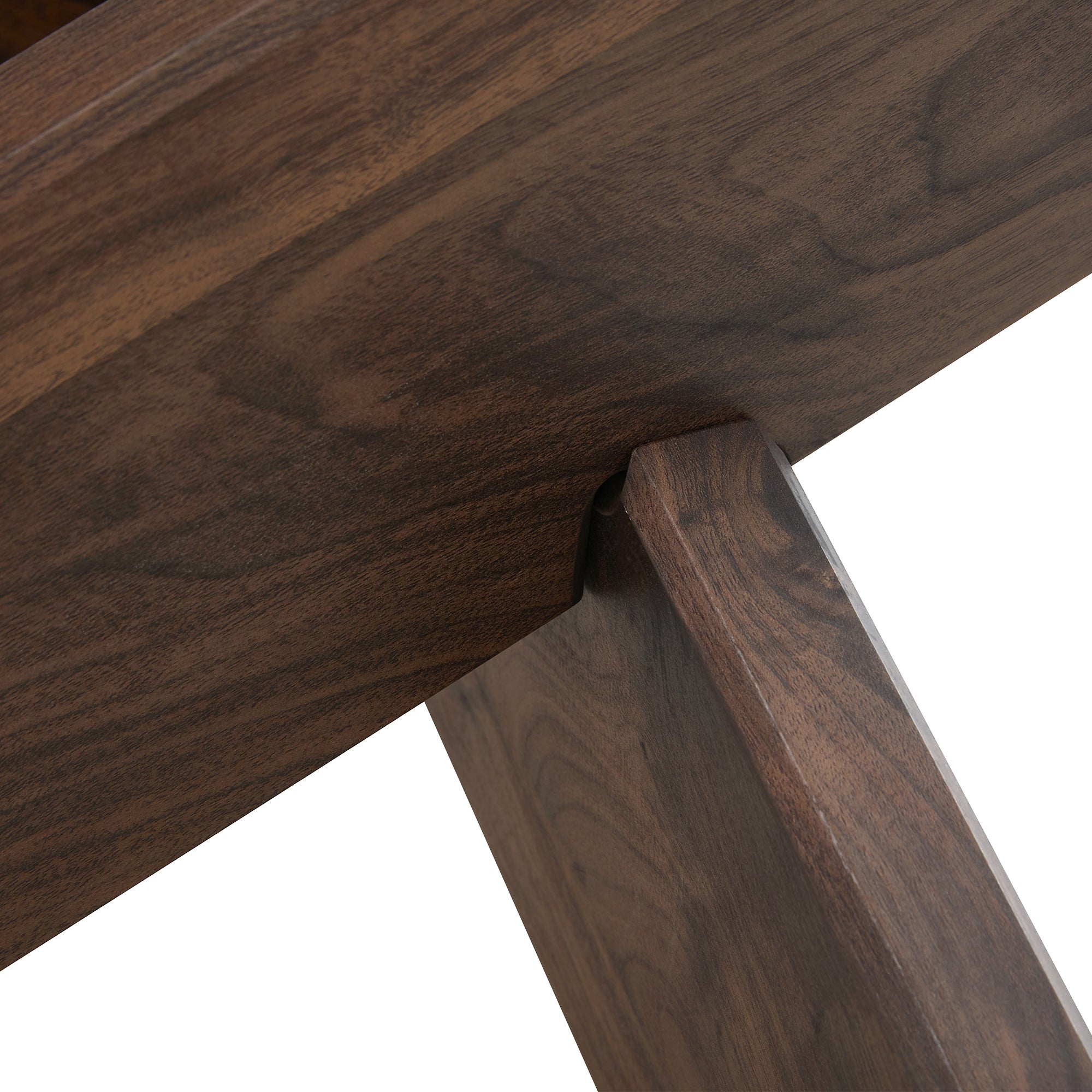 Table basse ronde multifonction en verre trempé et bois, plateau épais 0,8cm et pieds effet noyer foncé, design moderne et chic, 79x79x45cm, Marron - 8